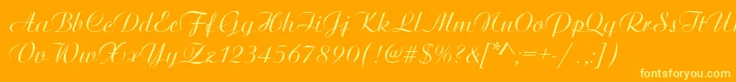 ArtisticRegular Font – Yellow Fonts on Orange Background