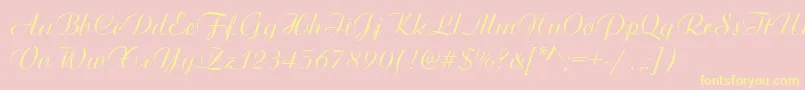ArtisticRegular Font – Yellow Fonts on Pink Background
