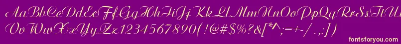 ArtisticRegular Font – Yellow Fonts on Purple Background