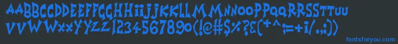 Horrorshow Font – Blue Fonts on Black Background