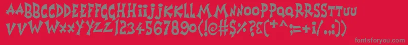 Horrorshow Font – Gray Fonts on Red Background