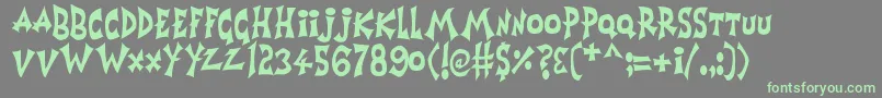 Horrorshow Font – Green Fonts on Gray Background