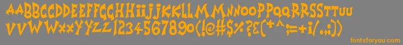 Horrorshow Font – Orange Fonts on Gray Background