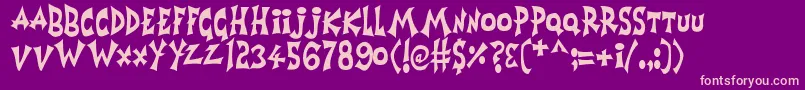 Horrorshow Font – Pink Fonts on Purple Background