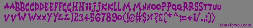 Horrorshow Font – Purple Fonts on Gray Background