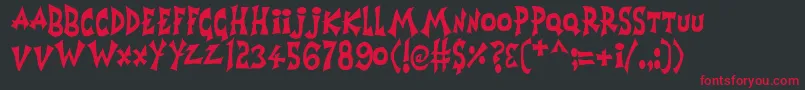 Horrorshow Font – Red Fonts on Black Background