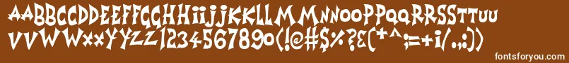 Horrorshow Font – White Fonts on Brown Background