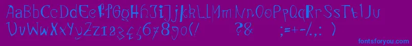 Linotypecadavreexquisフォントについての詳細 フォントLinotypecadavreexquis – 紫色の背景に青い文字