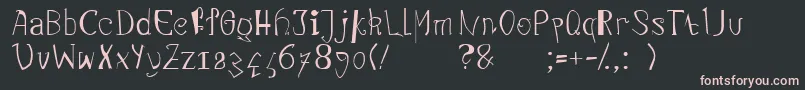 Шрифт Linotypecadavreexquis – розовые шрифты на чёрном фоне