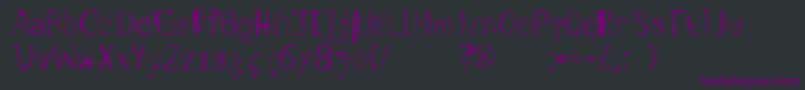 フォントLinotypecadavreexquis – 黒い背景に紫のフォント
