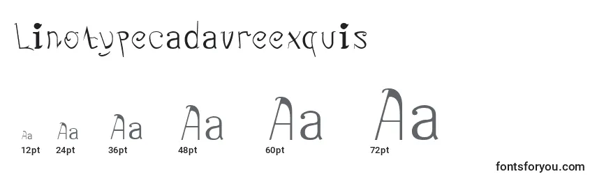 Größen der Schriftart Linotypecadavreexquis