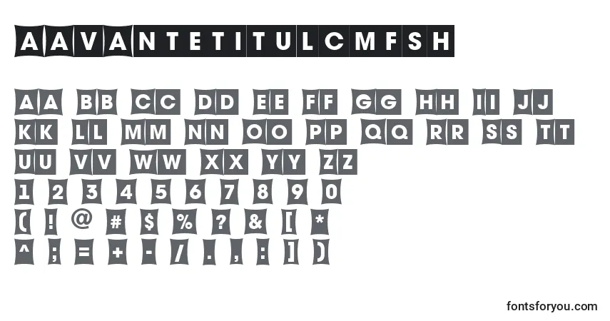 AAvantetitulcmfsh-fontti – aakkoset, numerot, erikoismerkit