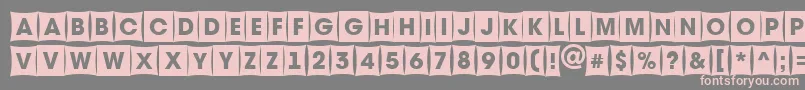 Шрифт AAvantetitulcmfsh – розовые шрифты на сером фоне