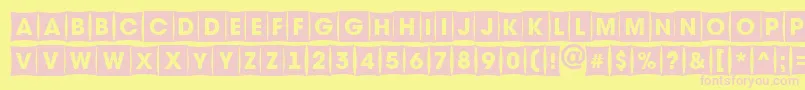 AAvantetitulcmfsh Font – Pink Fonts on Yellow Background