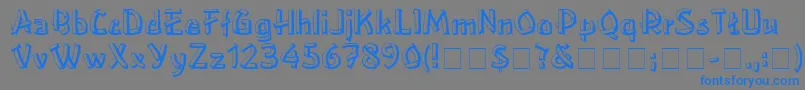 LowereastsideMedium Font – Blue Fonts on Gray Background