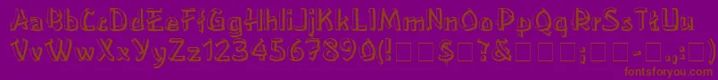 LowereastsideMedium Font – Brown Fonts on Purple Background