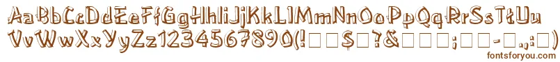 LowereastsideMedium-Schriftart – Braune Schriften auf weißem Hintergrund