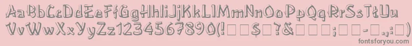 LowereastsideMedium Font – Gray Fonts on Pink Background