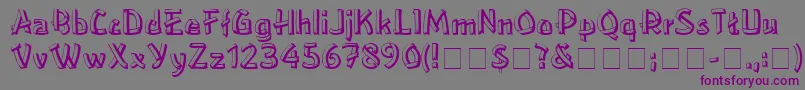 LowereastsideMedium-Schriftart – Violette Schriften auf grauem Hintergrund