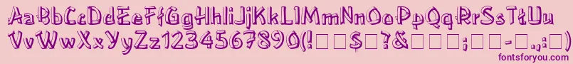 LowereastsideMedium Font – Purple Fonts on Pink Background