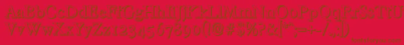 FranciscoshadowRegular Font – Brown Fonts on Red Background