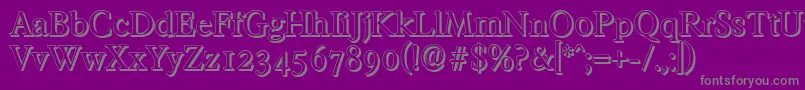 Fonte FranciscoshadowRegular – fontes cinzas em um fundo violeta