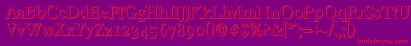 fuente FranciscoshadowRegular – Fuentes Rojas Sobre Fondo Morado