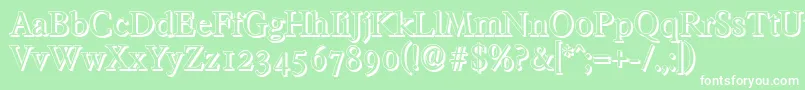 FranciscoshadowRegular Font – White Fonts on Green Background