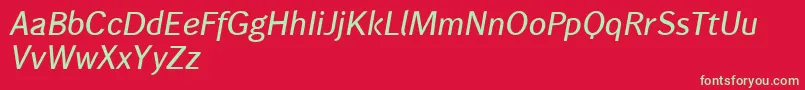 Wendelinreduced65kraeftigkursiv Font – Green Fonts on Red Background