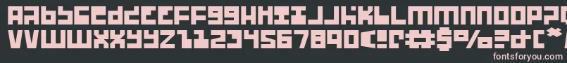 UfoHunterExpanded Font – Pink Fonts on Black Background