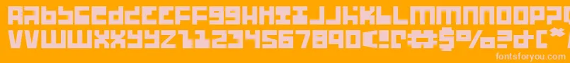 UfoHunterExpanded Font – Pink Fonts on Orange Background