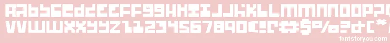 UfoHunterExpanded Font – White Fonts on Pink Background