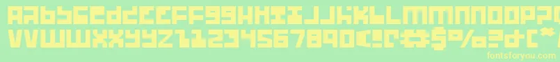 UfoHunterExpanded Font – Yellow Fonts on Green Background