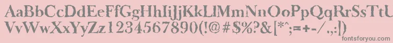 BaskeroldrandomBold Font – Gray Fonts on Pink Background
