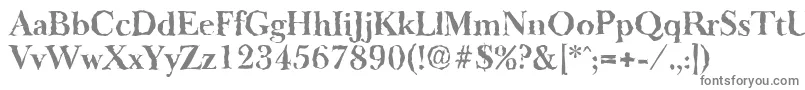 フォントBaskeroldrandomBold – 白い背景に灰色の文字