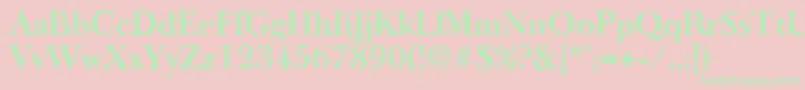 BaskeroldrandomBold Font – Green Fonts on Pink Background