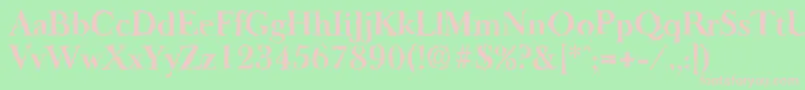 BaskeroldrandomBold Font – Pink Fonts on Green Background