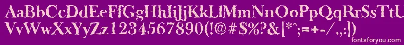 BaskeroldrandomBold Font – Pink Fonts on Purple Background