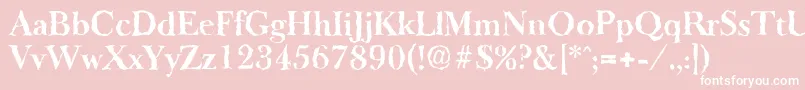 BaskeroldrandomBold Font – White Fonts on Pink Background