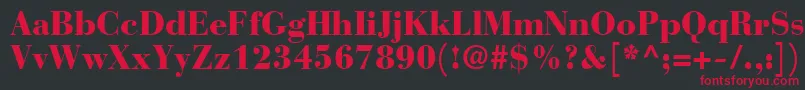 BodoniRecutBlackSsiBlack Font – Red Fonts on Black Background