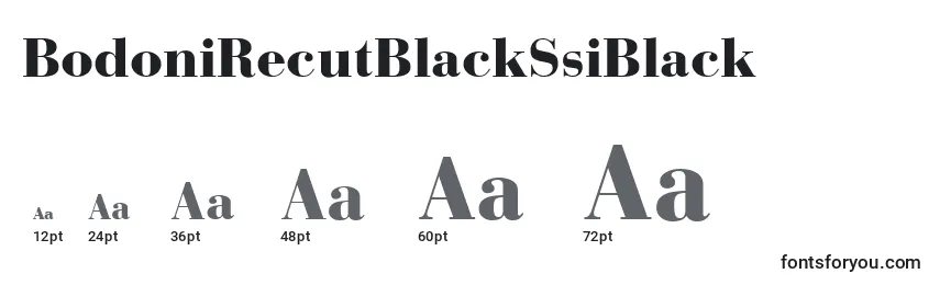 BodoniRecutBlackSsiBlack Font Sizes
