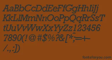 RambaultItalic font – Black Fonts On Brown Background