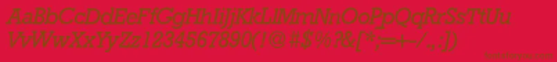 RambaultItalic Font – Brown Fonts on Red Background