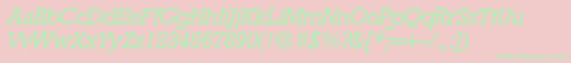 RambaultItalic Font – Green Fonts on Pink Background