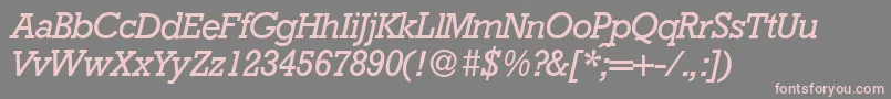 RambaultItalic Font – Pink Fonts on Gray Background