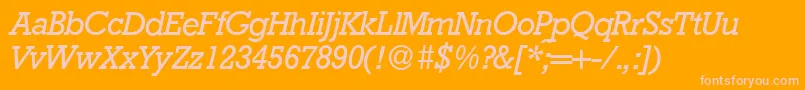 RambaultItalic Font – Pink Fonts on Orange Background