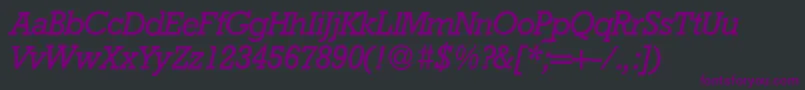 Police RambaultItalic – polices violettes sur fond noir