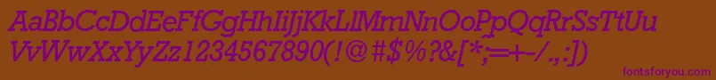 RambaultItalic Font – Purple Fonts on Brown Background