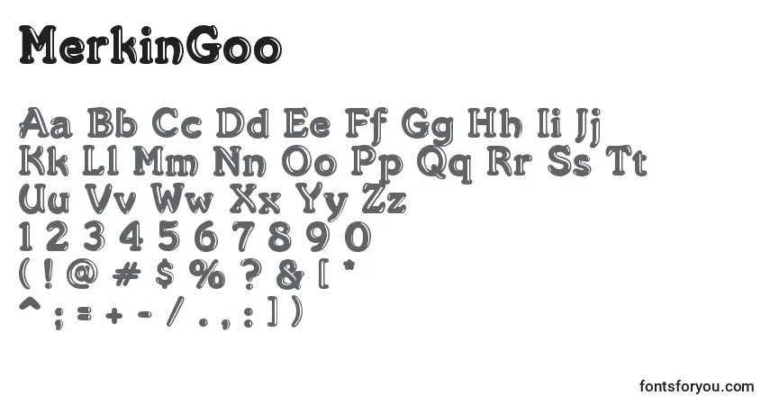 MerkinGoo font – alphabet, numbers, special characters