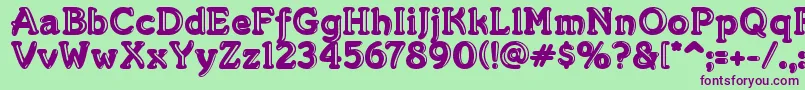 MerkinGoo Font – Purple Fonts on Green Background